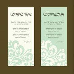 Vintage invitation cards