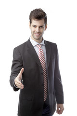 Businessman offering for handshake