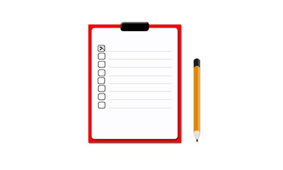 check list avec crayon
