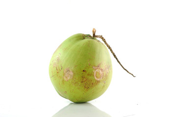 fresh fruit coconut isolated on white background