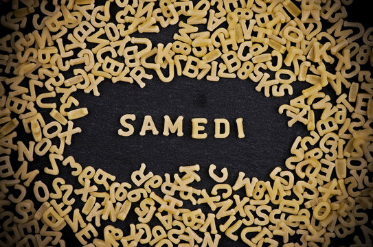 &eacute;criteau p&acirc;te - Samedi