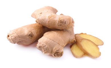 Fresh ginger  isolated