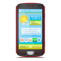 Touch Screen Mobile Device. Vector