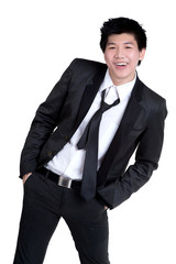 business man Attractive  smart suit isolated