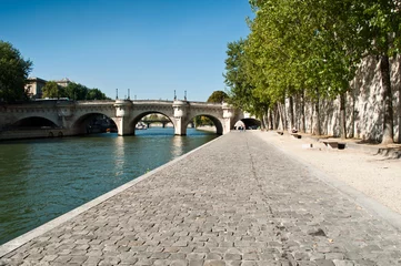 Fotobehang quai de Seine à Paris pont neuf © pixarno