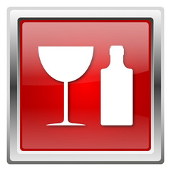 Bottle and glass icon