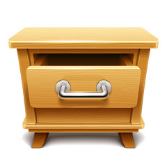 Wooden drawer illustration