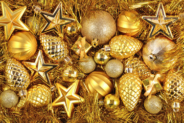 Golden Christmas decorations
