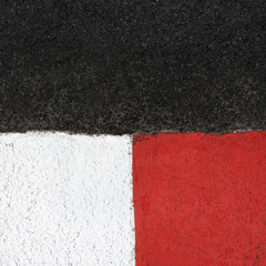Texture of race asphalt and curb on Grand Prix circuit