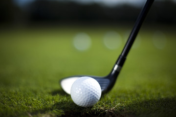 Golf ball on driver