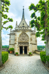 Fototapeta na wymiar Amboise, Saint Hubert kaplica, grób Leonarda da Vinci. Loire Vall