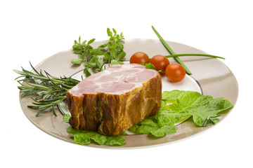 Bacon with vegetables