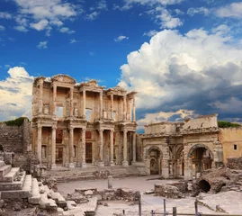 Fototapeten Celsus-Bibliothek in Ephesus © tverkhovynets