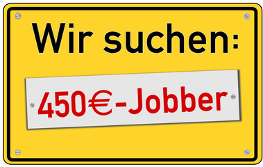 Mini-Job 450€ Schild  #130924-svg04