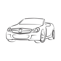 Obraz premium vector illustration of a sports car cabriolet