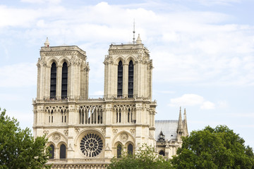 Naklejka na ściany i meble Notre Dame de Paris cathedral