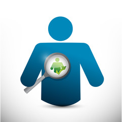 searching for the right candidate illustration