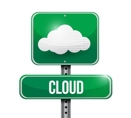 cloud road sign illustration