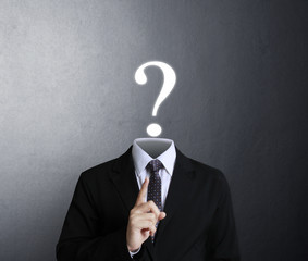 head instead of  question mark