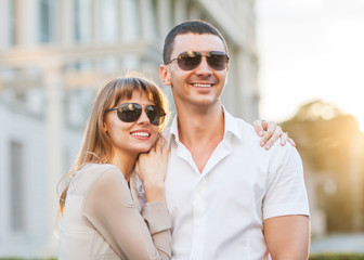 Young couple in love outdoor