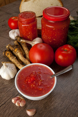 Savory tomato, garlic and horseradish