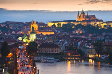 St Vitus Cathedral, Prague Castle and Charles Bridge