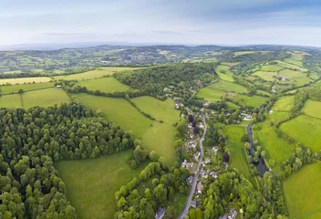 Keuken spatwand met foto Idyllic rural, aerial view, Cotswolds UK © travelwitness