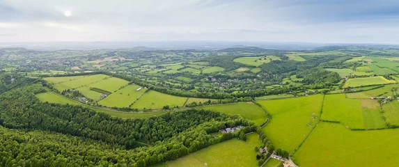 Kissenbezug Idyllic rural, aerial view, Cotswolds UK © travelwitness