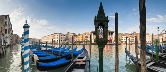 Papier Peint photo autocollant Venise Grand Canal, Villas et Gondoles, Venise