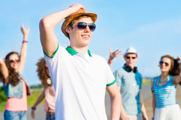 young man in sunglasses