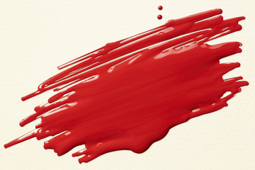 red paint scribble