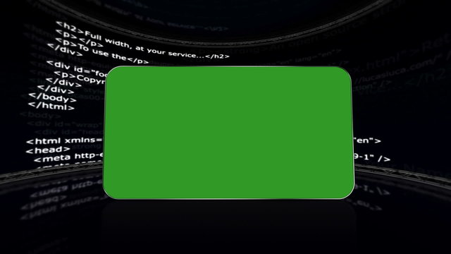 HTML Room and Green Screen Monitor, with Alpha Channel