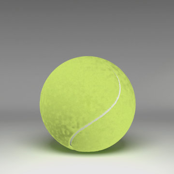 3d tennis ball isolated