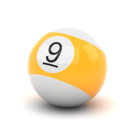 Billiard ball isolated on white © tigger11th