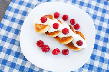 Delicious homemade cheese pancakes