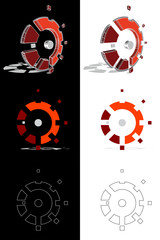 Mechanic gear logo evolution - vector eps10