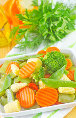 raw vegetables, mix vegetables