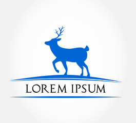 deer symbol.  reindeer vector illustration.