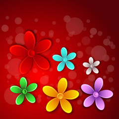 Fototapeta premium Abstract 3D flower card