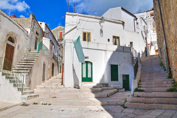 Alleyway. Monte Sant'Angelo. Puglia. Italy.