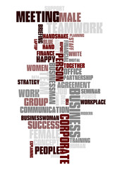 Obraz premium Business text cloud