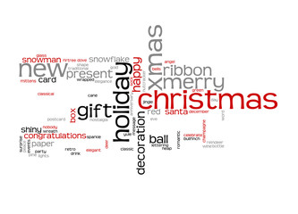 Christmas text cloud