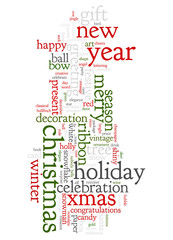 Christmas text cloud