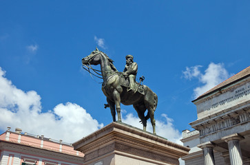 Fototapeta na wymiar Monument to Giuseppe Garibaldi in Genoa (1893)