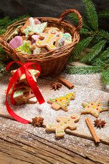 Preparing gingerbread cookies for Christmas