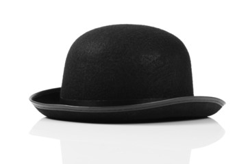Black tophat top hat isolated on the white