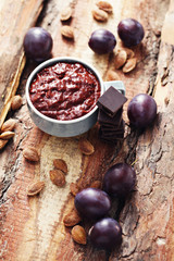 plum jam with chocolate