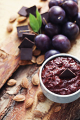 plum jam with chocolate