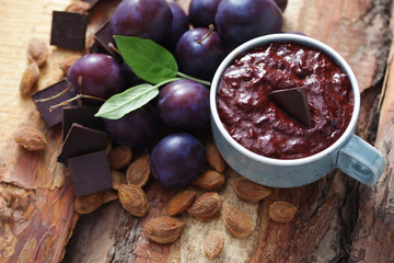 plum jam with chocolate