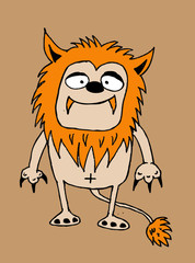 Cartoon cute monsters alien character